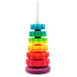 BYFWH Baby Spin Stack Toy,Premium Stacking Toy for Kids, Spinning Stacking Toy for Babies and Toddlers,Educational Toddler Learning Toy,Baby 1 2 3 Birthday Gifts,Autism Sensory Spinning Toy