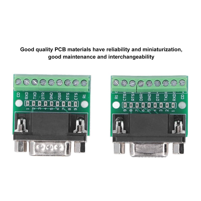 Jadeshay Cable Adapter - DB9 Male Female Adapter Screw Terminal