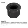 sourcing map M18 Flange Hex Nuts, 2pcs Grade 8.8 Carbon