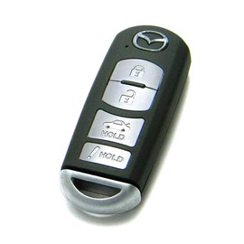 OEM 4-Button Smart Key Fob Remote Compatible with 2014-2018 Mazda 3 & 6 (FCC ID: WAZSKE13D01, P/N: GJY9-67-5DY)