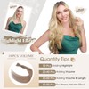 Elailite Blonde Tape in Hair Extensions Human Hair 10 PCS
