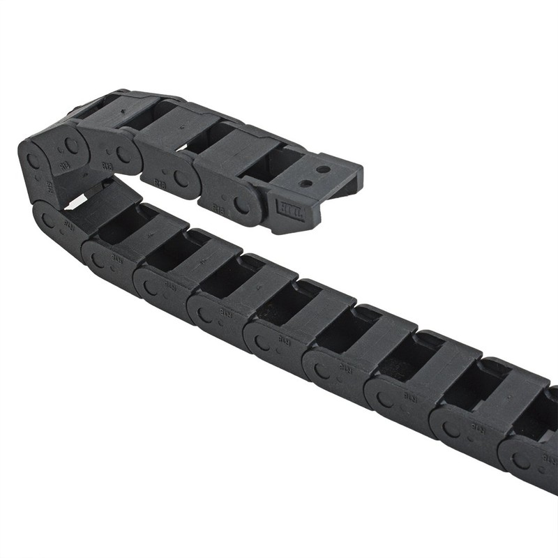 sourcing map R18 10mm x 15mm（Inner H*Inner W）Black Plastic Cable