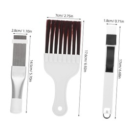 Operitacx 3-teilige Klimaanlagenbürste: Lamellenreinigungsbürste Aus Edelstahl, Kondensator-spulenreiniger, Kühlerlamellenkamm, Reinigungswerkzeug Zur Staubentfernung