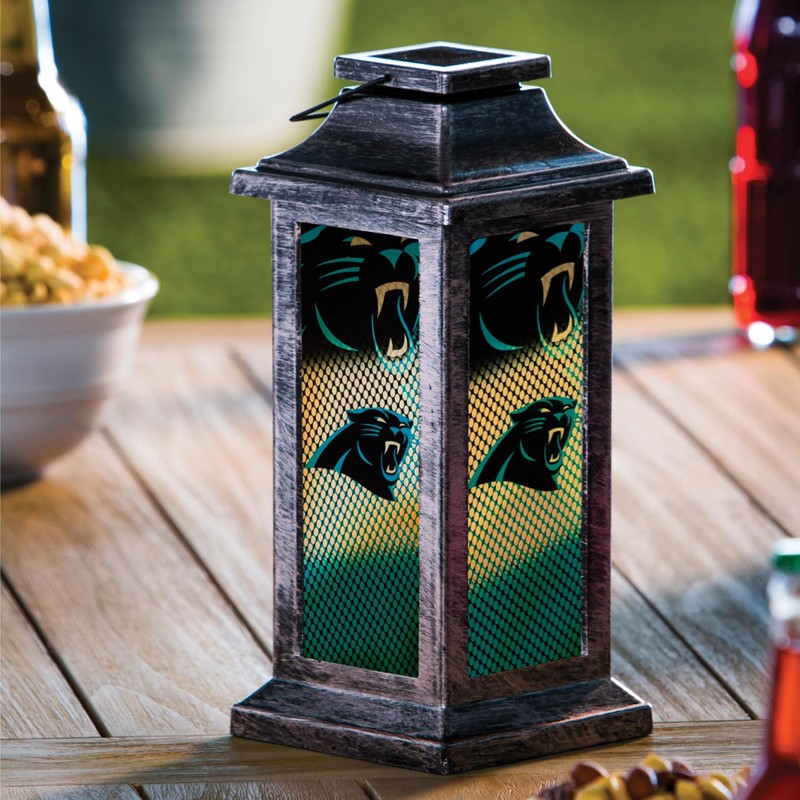 Team Sports America Evergreen Solar Garden Lantern, Carolina Panthers