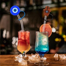 10mm Diameter Straw Cover Cap for Tumbler Accessories - Leak Proof Drink Stoppers for Adults and Kids - 13pcs Set with 2pcs Cup Lid Cleaning Brush - Fits 30oz/40oz Cups (Set-B)