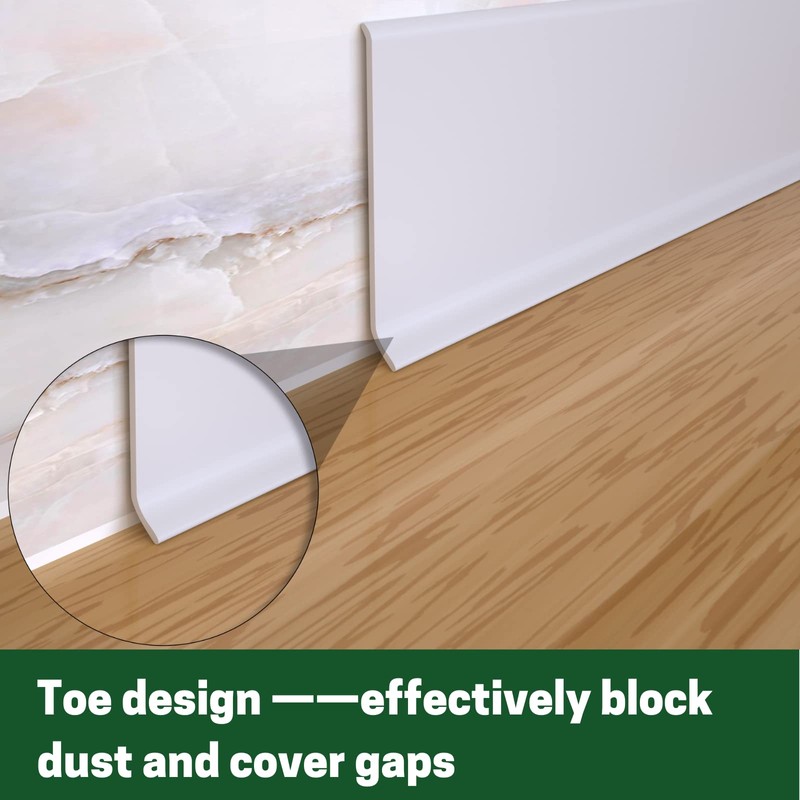 GAMZAU Flexible Baseboard Molding Trim, 6 Inch x 20 Feet