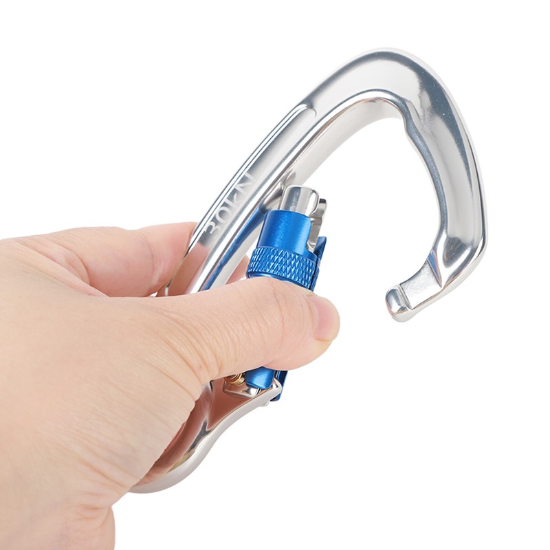 Climbing Carabiner Auto Lock Safe Large Opening 30KN Captive Eye