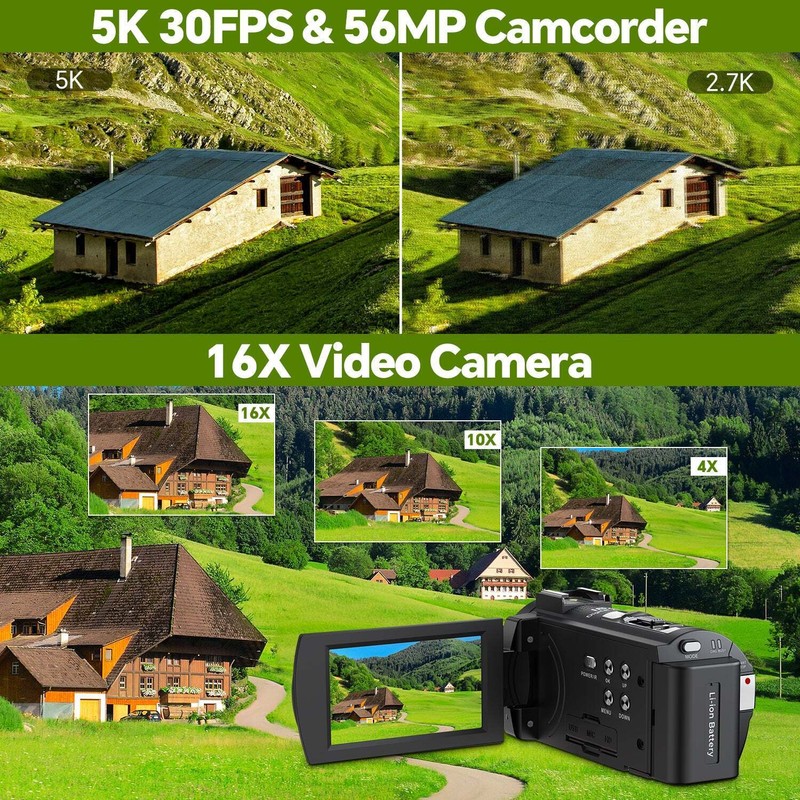 Unbranded 5K & 56MP Camcorders Video Camera WiFi IR Night