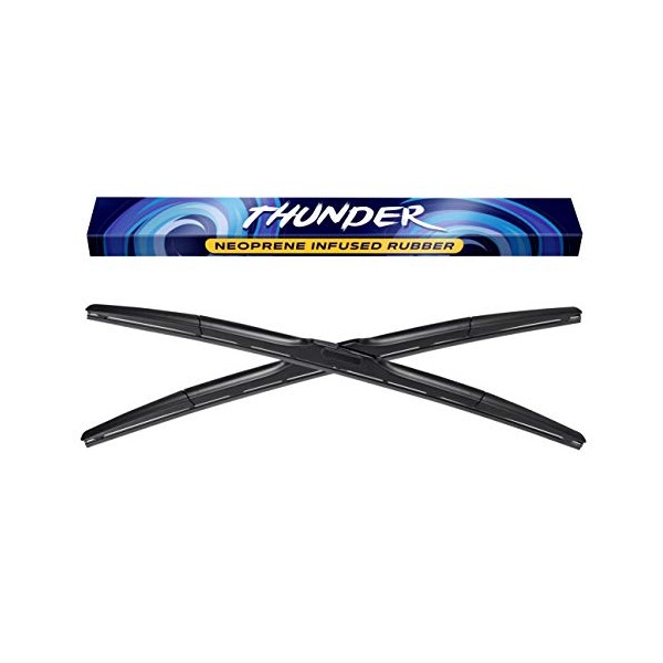 Spearhead THUNDER 18"+18" Hybrid Wiper Blades w/Neoprene Infused Rubber, Outwipes