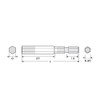 ANEX ACHX-8065 Color Bit Hex Wrench, Single Head, Opposite Side