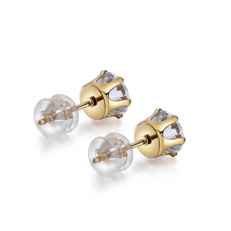 Earring Backs for Droopy Ears, 18K Gold Silicone Earring Backs