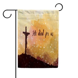 ZHIMI Garden Flag Vertical Double Sided ﻿Good Friday Background with Yellow Seasonal Yard House Welcome Flag for Home Outdoor Decorative 12x18 Inch 28x40 Inch