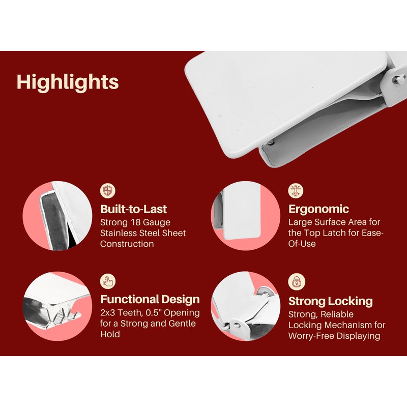 Hanging Clips Pack of 10 Triangle Back Medium Power for