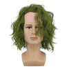 VGbeaty Adult Men Bald Short Bob Curly Dark Green Joker
