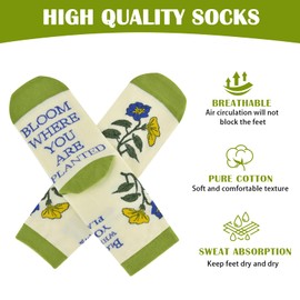 Kissoo Fun Socks for Women Fun Flowered Patterned Socks Unique Gifts for Women Funny Gifts