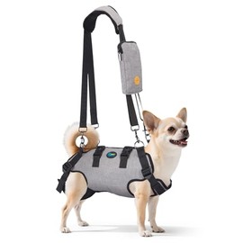 Ownpets Arnés de Elevación para Perros, Bolsa de Cabestrillo para Protección de Columna Vertebral, Soporte de Cuerpo Completo, Chaleco de Apoyo para Ayudar a Perros Envejecidos, al Aire Libre, XS