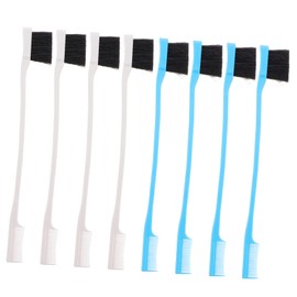 FOMIYES Natural Shape Eyebrow Eyelash Brush 8pcs Dual-end Makeup Brush Set Eyebrow Lash Grooming Tool