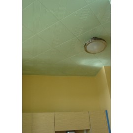 Malta R34W 20 x 20 Tin Looking Styrofoam Glue Up White Ceiling Tile