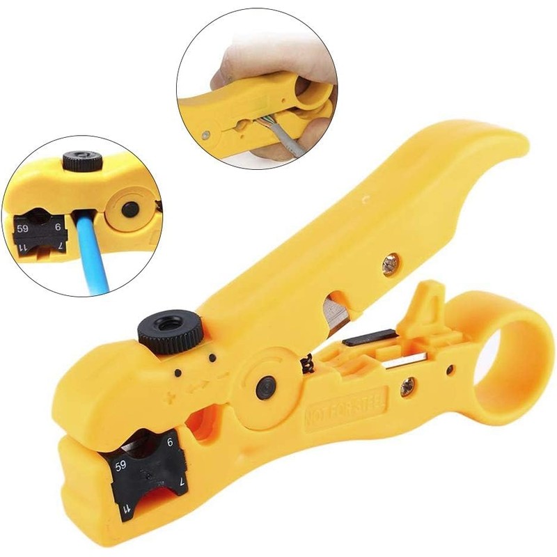 Cable Stripper Cutter, Wire Stripping Tool,Multi-Purpose Wire Stripper Adjustable Wire