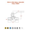 Pexflow Midline 600P012-NL Full Port PEX Ball Valve 1/2 Inch