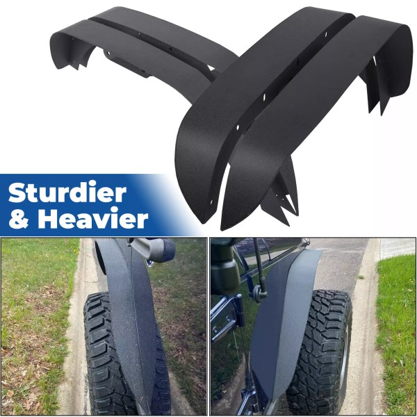 Unbranded For Jeep Wrangler 07-18 JK Full Set Flat Style