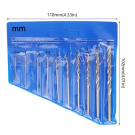 MEETOOT 10-Piece Diamond Drill Bit Set Heavy Duty Micro Drill Bit Set for Glass Tile Jewelry 0.8mm 1.0mm 1.2mm 1.5mm 1.8mm 2.0mm 2.5mm 3.0mm 3.5mm 4.0mm