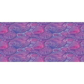 Ambesonne Paisley Pencil Pen Holder, Purplish Pattern in Doodle Style Along Abstract Flowers Ornaments Eastern Art, Ceramic Pencil Holder for Desk Office Accessory, 3.6" X 3.2", Multicolor