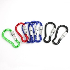 Qtqgoitem Outdoor Multicolor Spring Loaded Gate Aluminum Alloy Lock Carabiner Hook 7 Pcs (model: 54d 90b bab 8fd f79)