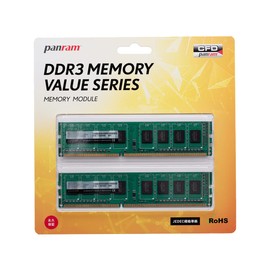CFD DDR3-1600 (PC3-12800) 4GB x 2 (8GB) Desktop Memory 240pin Panram W3U1600PS-4G