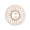 Wall Hanging Mirror Rustic Rattan Makeup Mirror for Bathroom Dressing