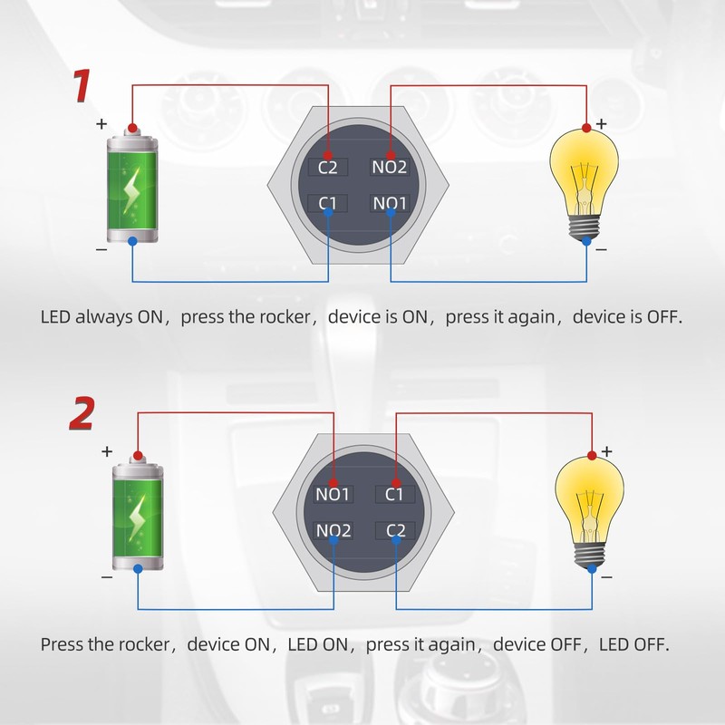 APIELE 22mm Metal Stainless Steel Toggle Switch IP65 Waterproof Switch