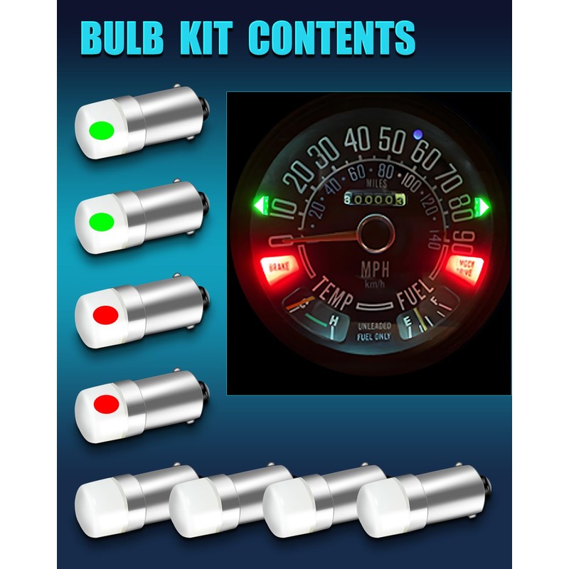 Speedometer Cluster Led Bulb Instrument Panel Light Retrofit Kit fits
