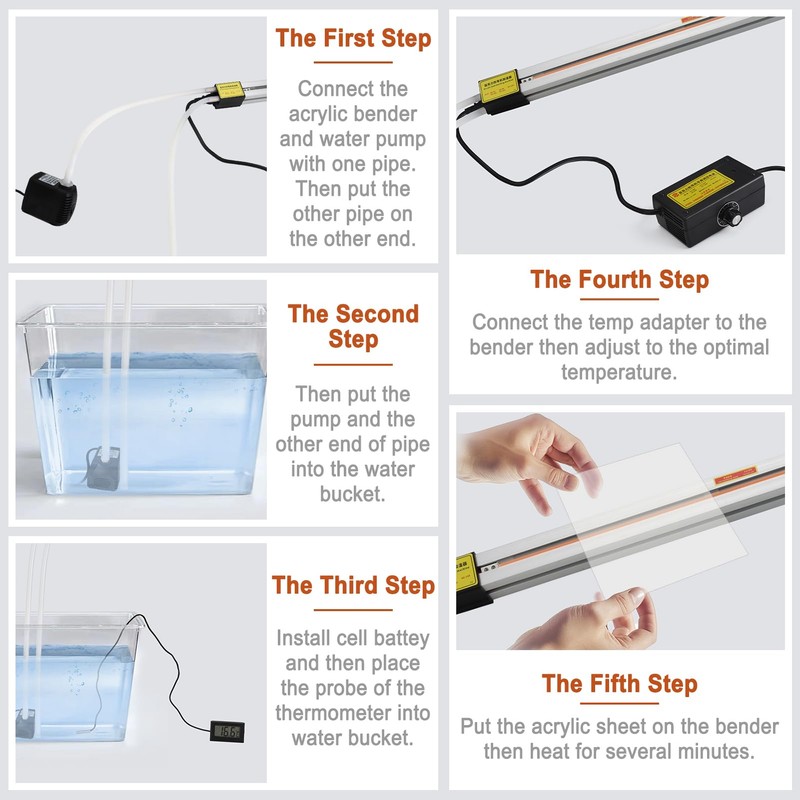 Oztwel 23.6in 60cm Acrylic PVC Plastic Bender, Acrylic Bender Heater,
