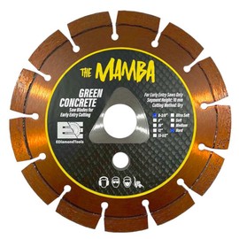 6-3/8" Green Concrete Diamond Saw Blades for Early Entry Cutting - 0.100" Width, Hard Bond