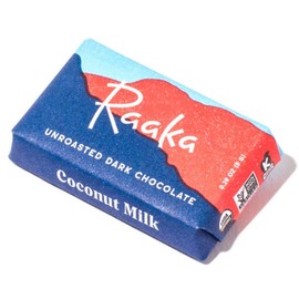 Raaka Chocolate Mini Dose Bars | Gourmet Bean-to-Bar Dark Chocolate | Coconut Milk Flavor 60% Cacao | Organic, Kosher, Vegan, Gluten-Free | Box of 30 Bite-Size Chocolates