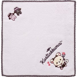 San-X Rilakkuma "Korilakkuma Kokuma" Mini Towel CM52301 Size: Approx. 9.8 x 9.8 inches (250 x 250 mm)
