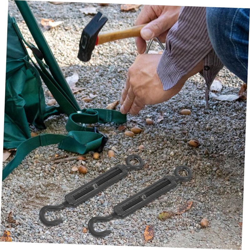 BUGUUYO 5pcs Stainless Steel Turnbuckle Tensioner for Wire Rope Hook