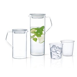 KINTO CAST 21676 Water Jug, 25.5 fl oz (750 ml), Heat-resistant Glass, Microwave and Dishwasher Safe