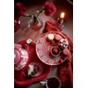 PIP STUDIO 51001296 Flower Festival Scallop Plate Dark Pink 26.5