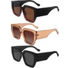 Kepoita Oversized Square Polarized Sunglasses for Women Trendy Classic Retro