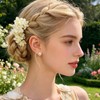 2 Pack Floral Hair Pins with Hydrangea Flowers for Women