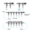 Movoja AQ Air Aquarium Air Distributor, 6 Ways, Continuously Adjustable,