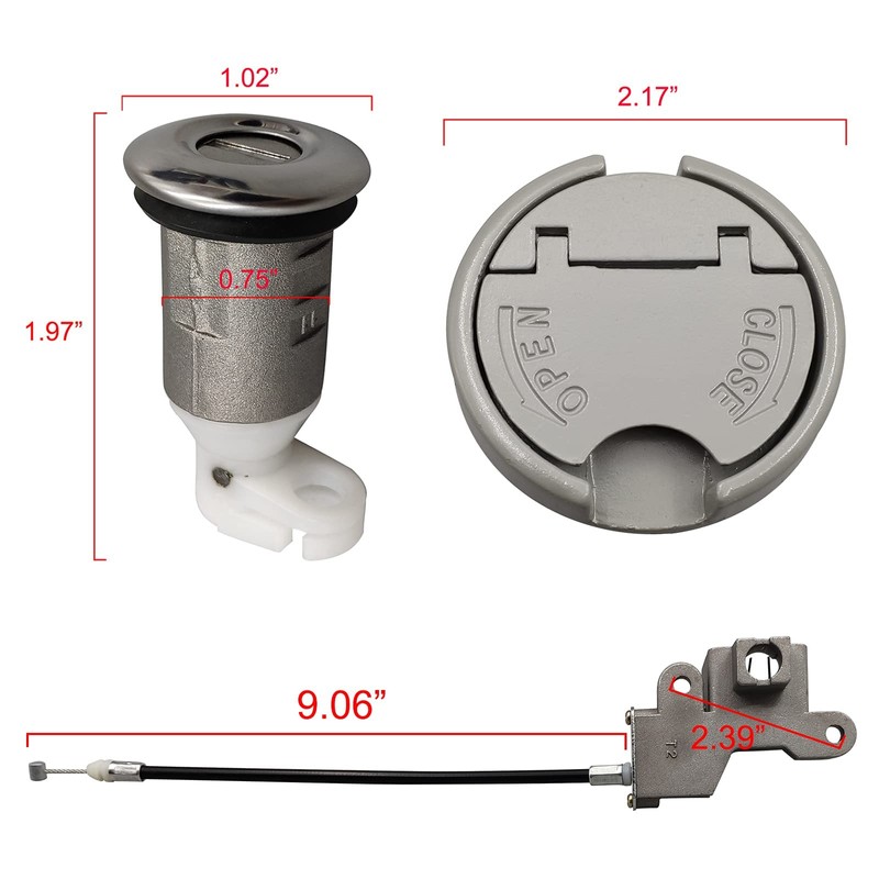 AUTQVA GY6 50cc Ignition Switch Key Gas Tank Cap Saddle