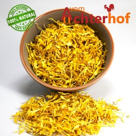 Organic Marigold Flowers | 100 g | Without Chalice | Marigold Tea vom-Achterhof Tea Herbs