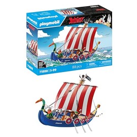 Playmobil | Asterix | Pirate Ship | Asterix Set | Pirate Ship Toy | Asterix and Obelix | Adventure Toy for Children from 5 Years | 71888
