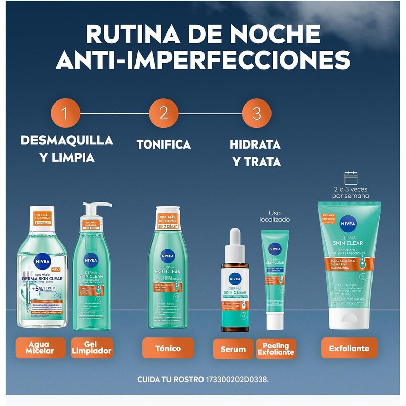 NIVEA Derma Skin Clear Agua Micelar Anti-imperfecciones 400ml