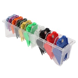 10pcs Hair Clipper Combs Guides Colorful Rounded Teeth Portable Hair Clipper Guards for Barber