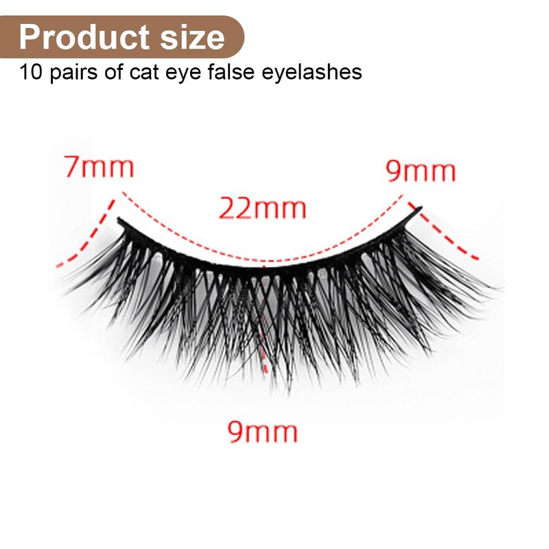 OUDQFCJ False Eyelashes Natural Eyelashes Cat Eye Eyelashes Natural Look