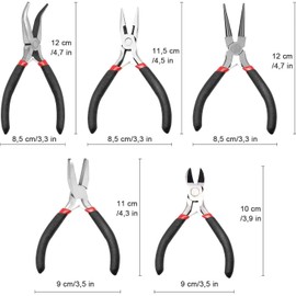 Jewelry Pliers 5 Pcs Wire Cutters for Jewelry Making Crafts DIY