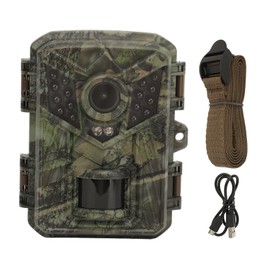 Trail Camera 1080P HD IP66 Waterproof PIR Sensor Motion Detection Infrared Night Vision Hunting Camera with 2in Color Screen for Wildlife Monitoring